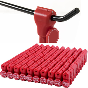 100 Piece Gancho Serradura Depanel <b>Display</b> Peg <b>Hook</b> Anti Theft Stop Lock with a key for Retail Shop - Product Image 4