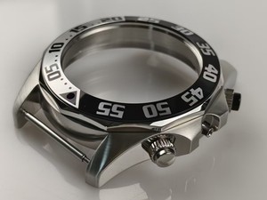 C250106 48.5*54MM Boîtier de montre sport pour homme en acier inoxydable 316L, doté d'un <span class=keywords><strong>design</strong></span> de <span class=keywords><strong>lunette</strong></span> noire dynamique unique, 5 ATM - Product Image 6