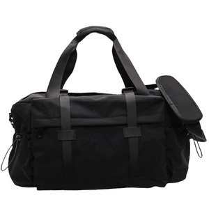 กระเป๋าเดินทางแบบถือ Unisex Oxford Nylon Duffel ขนาด 36-55 ลิตร ปิดด้วยซิป มีช่องใส่รองเท้า สีดำ กระเป๋าเดินทางสุดสัปดาห์ ทนทาน - Product Image 1