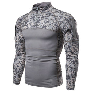 เสื้อยืดแขนยาวลายพรางสำหรับผู้ชาย,เสื้อยืดสไตล์ใหม่ออกแบบและติดฉลากได้ตามต้องการ - Product Image 3