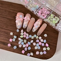 Décorations d'ongles en forme de pétales de fleurs en cristal de glace, finies sans sculpture, colorées, à cinq pétales, transparentes comme de la glace, accessoires pour nail art