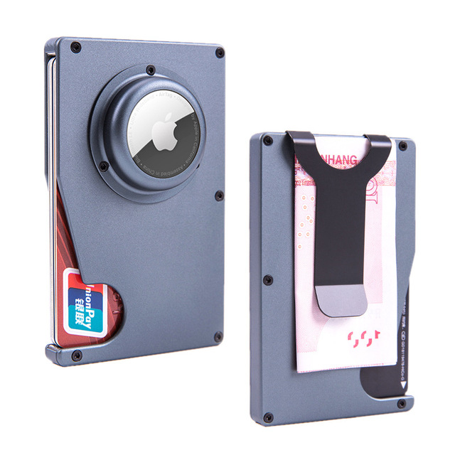 Hot Seller Cover RFID Blocking air tracker Tag Wallet Slim Minimalist Cover air tracker Tag Card Holder Case One Touch