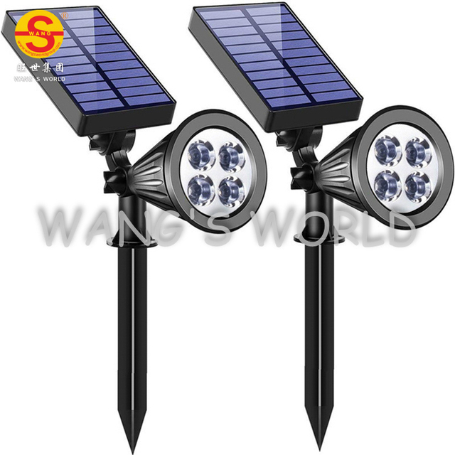 4LED  IP65 Waterproof Outdoor Solar Spot Light for Garden