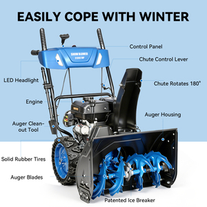Available in Stock 2 Stage Gas Powered Snow Blower 40FT <b>Throwing</b> Self Propelled Thrower Free Shipping - Product Image 1