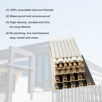 Revêtement mural moderne en WPC imperméable à l'eau Panneau de calandre en composite bois-plastique pour mur intérieur extérieur