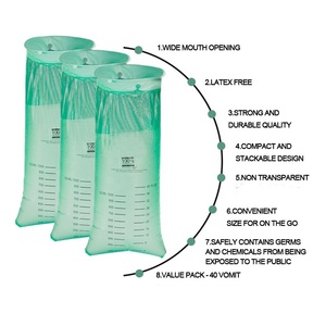 Blauwe wegwerp braakzakjes, lekvrij, voor vliegtuigen - Product Image 3