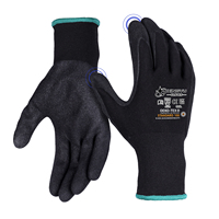 Guantes de Trabajo de Seguridad XINGYU de Nailon y Elastano de Calibre 15, Guantes Recubiertos de Nitrilo Arenoso, Máxima Resistencia a la Abrasión, Guantes de Trabajo Resistentes