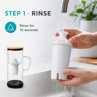 Teko Filter Kaca Ramah Lingkungan Pemurni Air dengan Layar Digital, Terdaftar NSF, Ketel Filter, Ionizer Dapur
