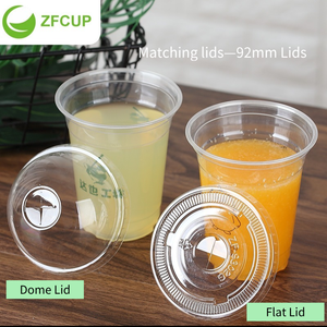 Takeaway Biodegradable 12oz Recyclable Food Grade PLA Clear Single Wall <strong>Cups</strong> Single Use Custom Wholesale Disposable UV Printing - Product Image 2