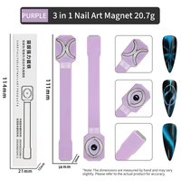 Lápiz Magnético 3 en 1 para Decoración de Uñas - Herramienta Multifunción Magnética para Esmalte de Gel Ojo de Gato