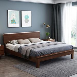 Cama de Alta Calidad con Estructura de Madera, Tamaño King Size, Muebles de Cama Doble, Estilo Nórdico Europeo, Cama de Madera Maciza Moderna y Sencilla - Product Image 6