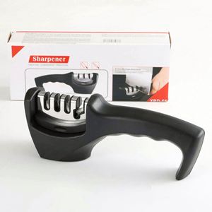 Black 3-Stage <b>Tungsten</b> & Ceramic Eco-Friendly Coarse Grit Kitchen Knife Sharpener - Product Image 4