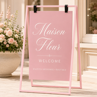 Papan A-Frame Indoor/Outdoor Plastik Cetak Tahan UV Berdiri di Lantai Portabel Kustom Aluminium Tahan UV dan Tahan Air