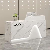 Comptoir Caisse Petit Bar Table Minimaliste Moderne pour Magasin de Vêtements, Supermarché, Salon de Beauté et de Coiffure, Bureau d'Accueil d'Entreprise