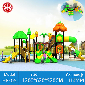Équipement de terrain de jeu pour enfants, toboggan en plastique, équipement de terrain de jeu extérieur pour enfants de maternelle, sur le thème des animaux - Product Image 5
