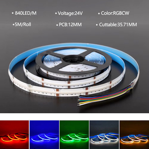 6 pin 12 mét DC24V fcob rgbcct LED dải ánh sáng 840 Led <span class=keywords><strong>RGB</strong></span> CW WW Fob linh hoạt COB tuyến tính đèn - Product Image 3