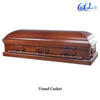 Ataúd de Madera Estilo Americano para Adultos, Directo de Fábrica, con Diseños Personalizables para Entierro Funerario, por Fabricante Chino