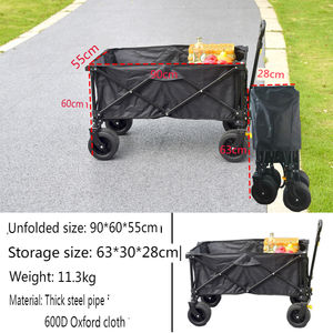 รถเข็นอเนกประสงค์พับได้แบบพกพาสำหรับการตั้งแคมป์กลางแจ้งชายหาดตกปลาท่องเที่ยว-สำหรับช้อปปิ้งเครื่องมือจัดเก็บ-รองรับการผลิต - Product Image 6