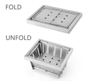 HM5101 vente chaude IGT table conception OEM camping en plein air barbecue portable pliant en acier inoxydable Barbecue grill