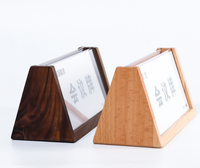 Support de présentoir triangulaire double face pour table de réception, présentoirs de conférence en bois massif, porte-plaque de nom
