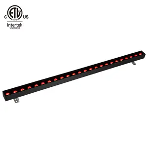 RioTinto 25w 50w RGBW RGBA DMX Control Aluminum LED Wall Washer Light Bar For Architectural Facade Wall