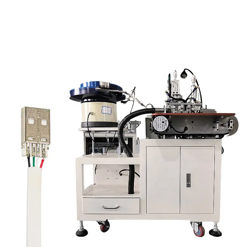 Soldering machine solder cable USB port electronic data wires, type-c apple head micro tinning automatic soldering equipment