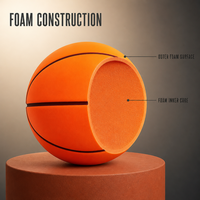 Ballon de basketball Aiju lesté, écologique, léger, silencieux, en mousse, taille 7/5, qualité supérieure, durable pour usage intérieur