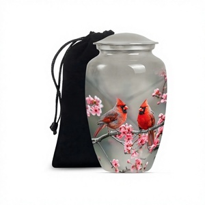 Hot Selling <b>Large</b> Cardinal Bird Cremation Adult <b>Urn</b> for Human Ashes Decorative <b>Large</b> <b>Urn</b> With Free Velvet Bag - Product Image 1