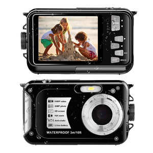 Su geçirmez kamera 10FT sualtı kamera 30MP 1080P FHD <span class=keywords><strong>Video</strong></span> çözünürlüğü su geçirmez dijital kamera dalış için (siyah)