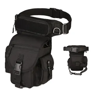 Customized Multifunctional Tactical Outdoor Motorcycling Hiking Traveling Drop Leg Waist Bag Pack Waterproof Waist Bag