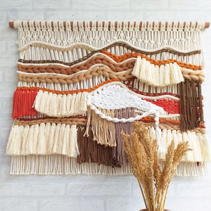 Venta al por mayor de tapices de macramé artesanales bohemios para decoración del hogar, decoración artística de pared para el hogar, sala de estar - Product Image 5