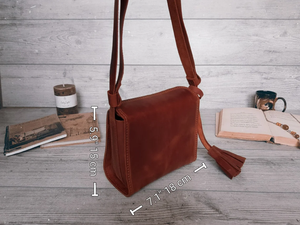 Sac bandoulière en cuir souple pour femme, sac à main fait main, pochette, petit sac bandoulière, cadeau pour femme - Product Image 3