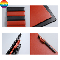 Porte-documents A4 en cuir PU avec pince, organiseur de fichiers, porte-mémo de réunion, tablette d'écriture pour bureau, restaurant et hôtel