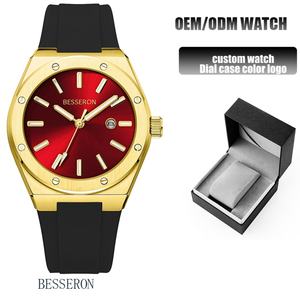 Nuevo Reloj de Cuarzo de Acero Inoxidable para Hombre, Correa de Goma y Acero Inoxidable, Diseño de Lujo para Negocios, Movimiento Japonés Miyota - Product Image 2