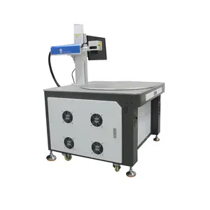 Cabinet Desktop 50W Automatic Six Station Fiber Laser Marking Machine For Plastic Tag Laser Marking