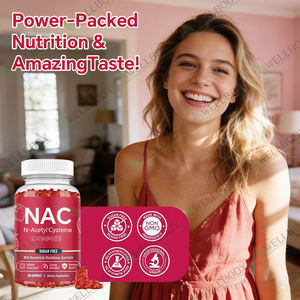WELLBODY OEM Private Label Bebas Gluten 600mg NAC Gummies N-Acetyl <span class=keywords><strong>Cysteine</strong></span> Gummies Suplemen untuk Sistem Kekebalan Tubuh - Product Image 3