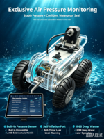 Robot de Inspección de Tuberías de Alcantarillado Municipal, Robot Subacuático IP68 con Cámara CCTV 4K PTZ, Sistema de Inspección de Tuberías de Drenaje con APP