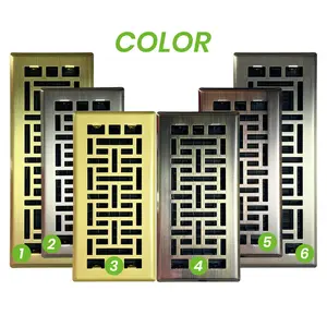 Lakeso Factory Price 4*12 Inch Floor Ventilation Air Grille Floor Register For AC Vent