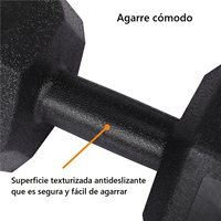En stock en Espagne : Ensemble d'haltères hexagonales en caoutchouc antidérapant pour usage domestique, exercices pour les bras, CrossFit et Powerlifting