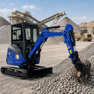Mini-excavatrice à chenilles avec marteau, 2500 kg, petite excavatrice hydraulique avec cabine, vente flash - Product Image 2