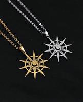 Collier Soleil et Lune, Bijou Étanche et Anti-ternissement, Plaqué Or, Motif Lune et Étoile