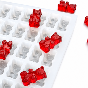 แม่พิมพ์ซิลิโคนรูปหมีกัมมี่ Vector Molds, แม่พิมพ์ 110 ช่อง ปลอดสาร BPA เกรดอาหารสำหรับใช้ในเชิงพาณิชย์, ถาดสำหรับใส่ขนม, รับทำโลโก้ตามสั่ง - Product Image 1