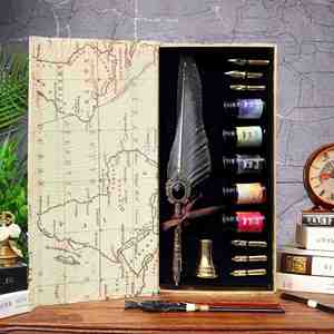 Juego de Bolígrafos de Metal con Pluma Bonvan, Caja de Regalo Magnética con Piedras Preciosas, Diseño Novedoso, Tinta Negra, Ancho de Escritura de 0.5 mm, No Borrable - Product Image 2