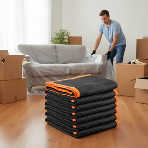 6 Mantas Grandes para Mudanza de 80 x 72 Pulgadas, Resistentes, de Tela No Tejida, Rellenas de Algodón, Acolchadas, para Protección de Muebles - Product Image 2