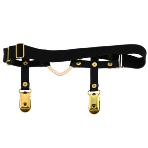 Ceinture de jarret <span class=keywords><strong>en</strong></span> cuir cloutée avec rivets <span class=keywords><strong>en</strong></span> forme de cœur dorés, style Punk Goth Harajuku, faite à la main, accessoire de mode, <span class=keywords><strong>chaîne</strong></span> de <span class=keywords><strong>cheville</strong></span> - Product Image 5