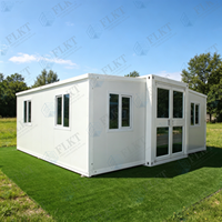 Maison conteneur préfabriquée extensible moderne et étanche FLKT, vente directe d'usine, maison préfabriquée pliable avec 2 ans de garantie