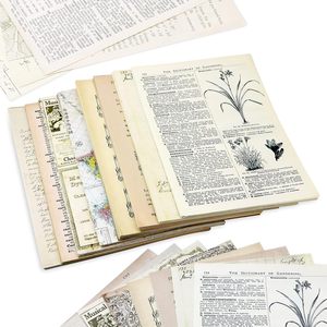 Papel de álbum de recortes hecho a mano Vintage, hoja de periódico de revista de matemáticas, papel Kraft para fondo de decoupage de álbum de recortes - Product Image 1