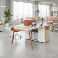 Bureau de travail moderne, durable, pratique et multifonctionnel avec un grand rangement et une serrure à combinaison mécanique