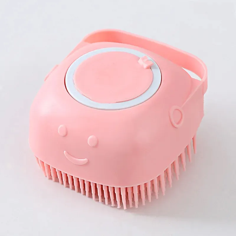 Pet Silicone Bath Brush Dog Cat Cleaning Massage Brush Multi-functional Baby Scrub Hair Brush