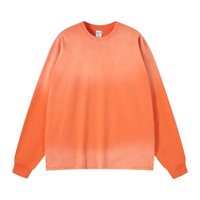 T-shirt à manches longues pour homme en coton 100% vintage 275 GSM, lavage à l'acide, poids lourd, surdimensionné